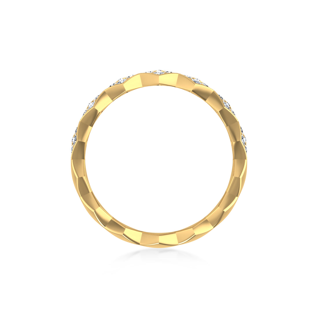 Hexagon Lab-Grown Diamond Eternity Band Ring 3