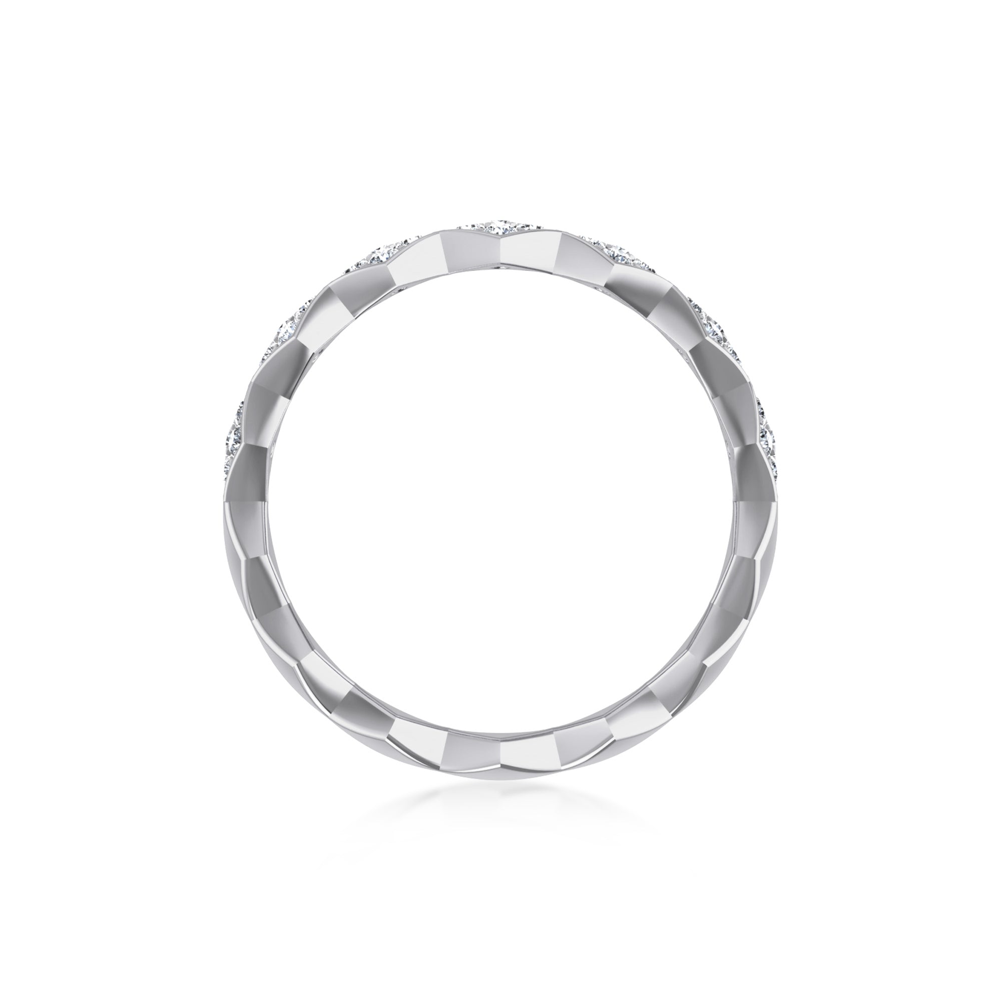 Hexagon Lab-Grown Diamond Eternity Band Ring 9