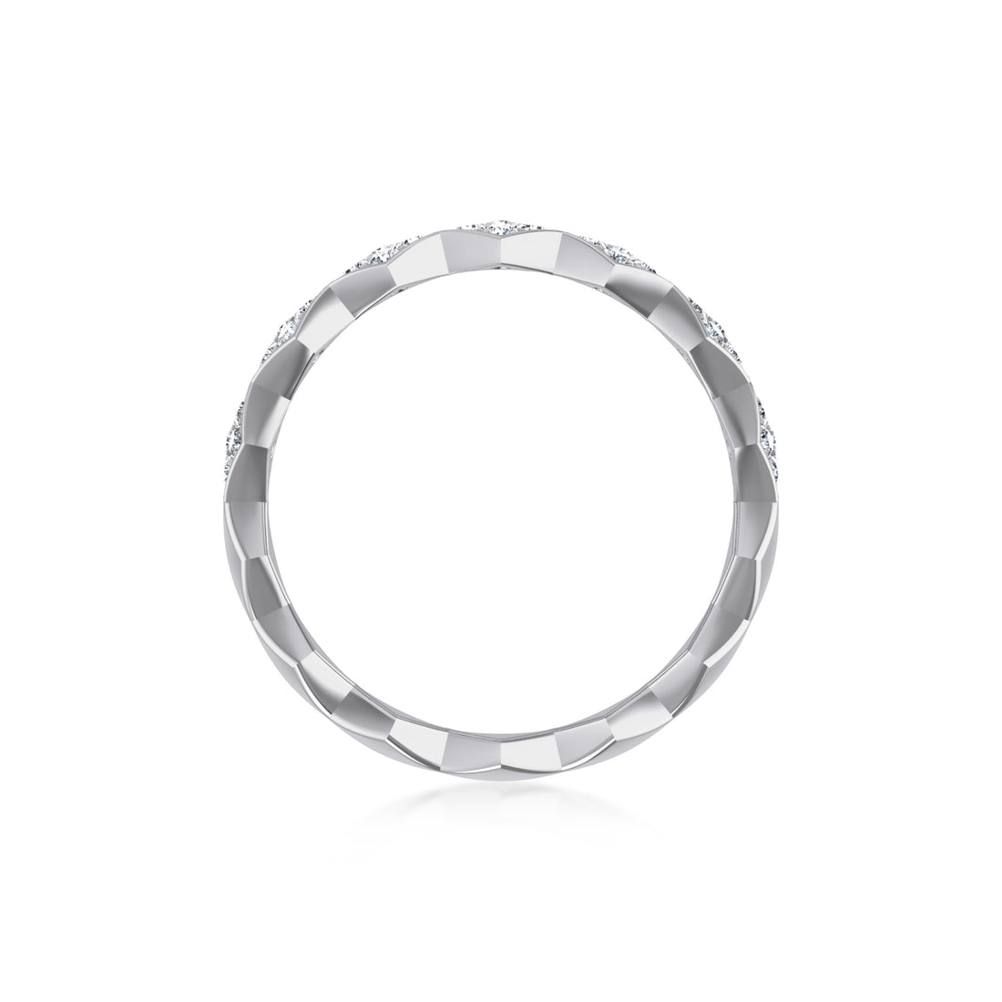 Hexagon Lab-Grown Diamond Eternity Band Ring 9