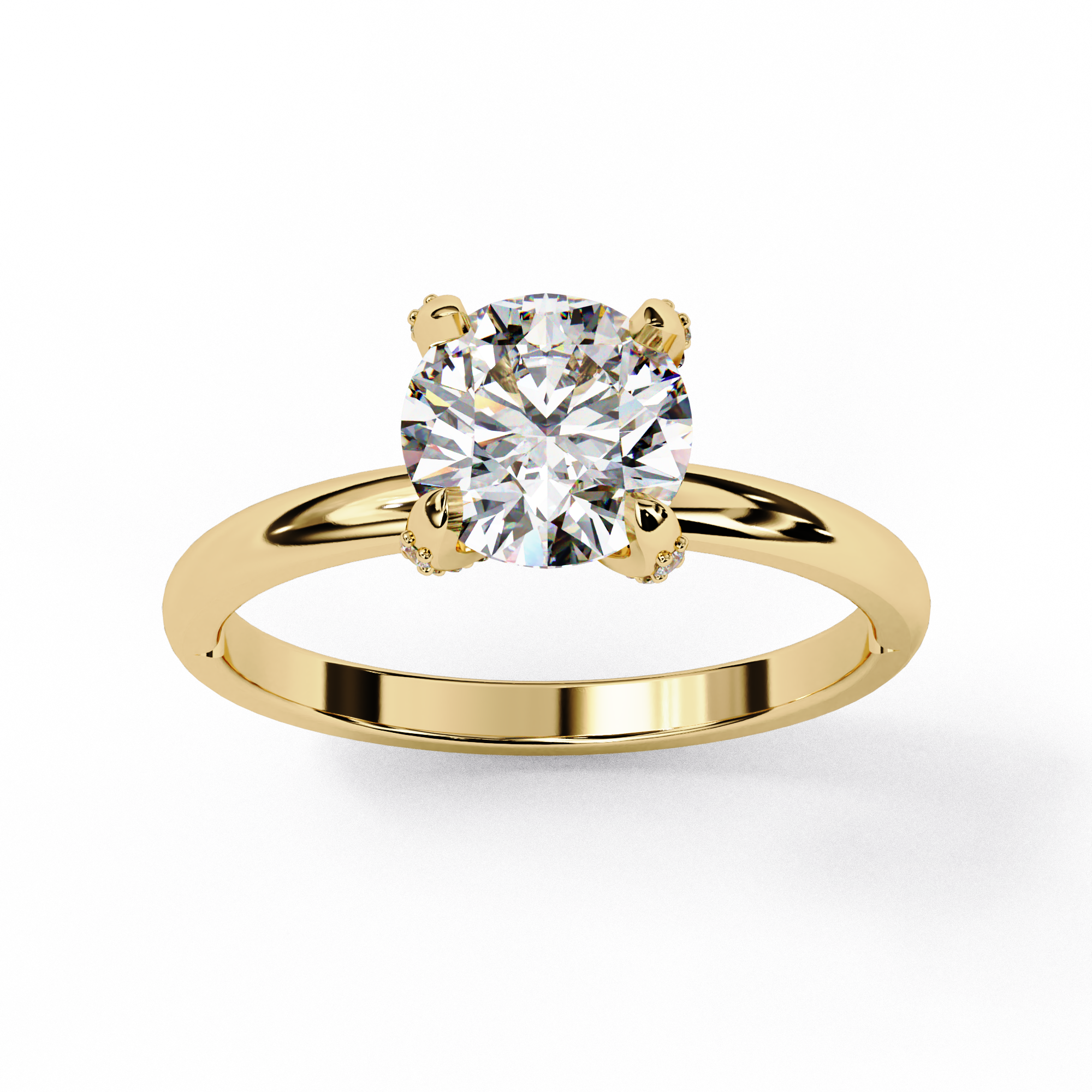 Hidden Halo Lab Grown Diamond Solitaire Ring