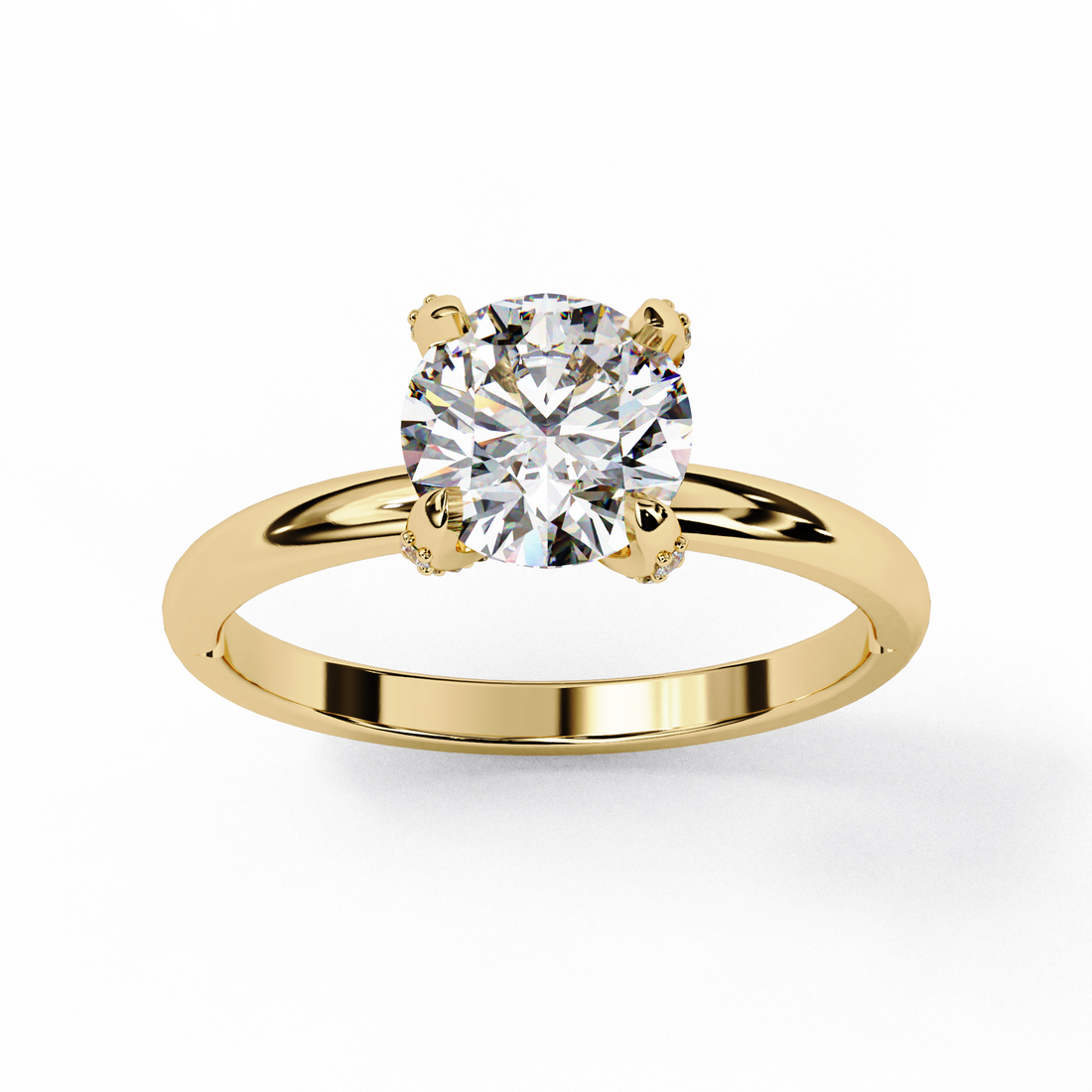 Hidden Halo Lab Grown Diamond Solitaire Ring