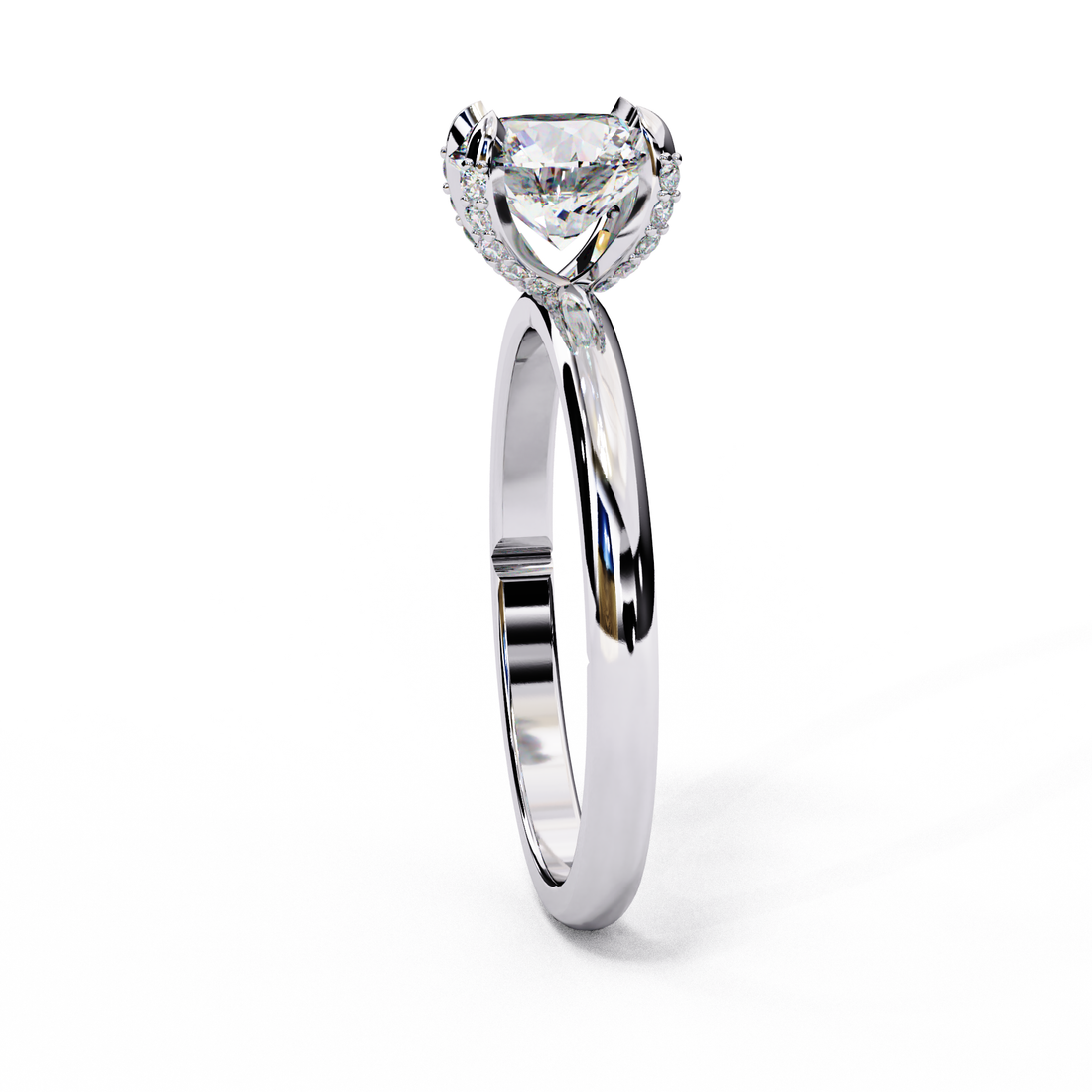 Hidden Halo Lab Grown Diamond Solitaire Ring14