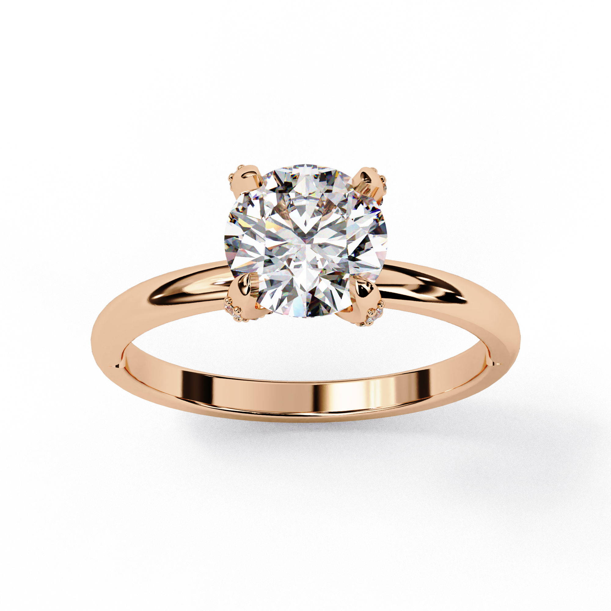 Hidden Halo Lab Grown Diamond Solitaire Ring5