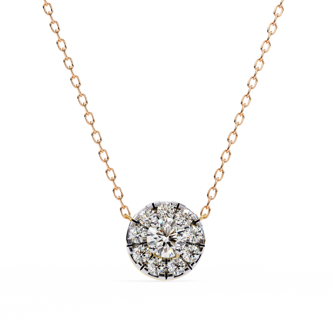 Holding Round Diamond Pendant