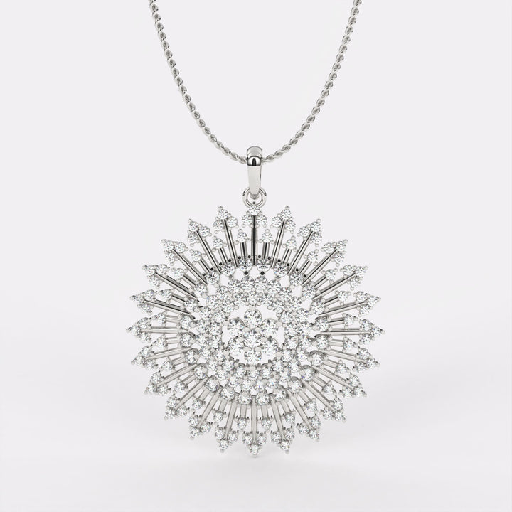 Hypnotic Diamond Pendant In 925 Silver