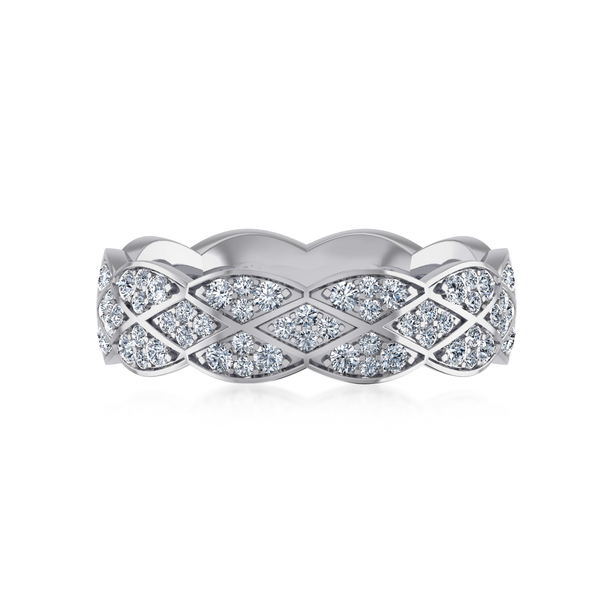 IceLane Lab Grown Diamond Braided Band 7