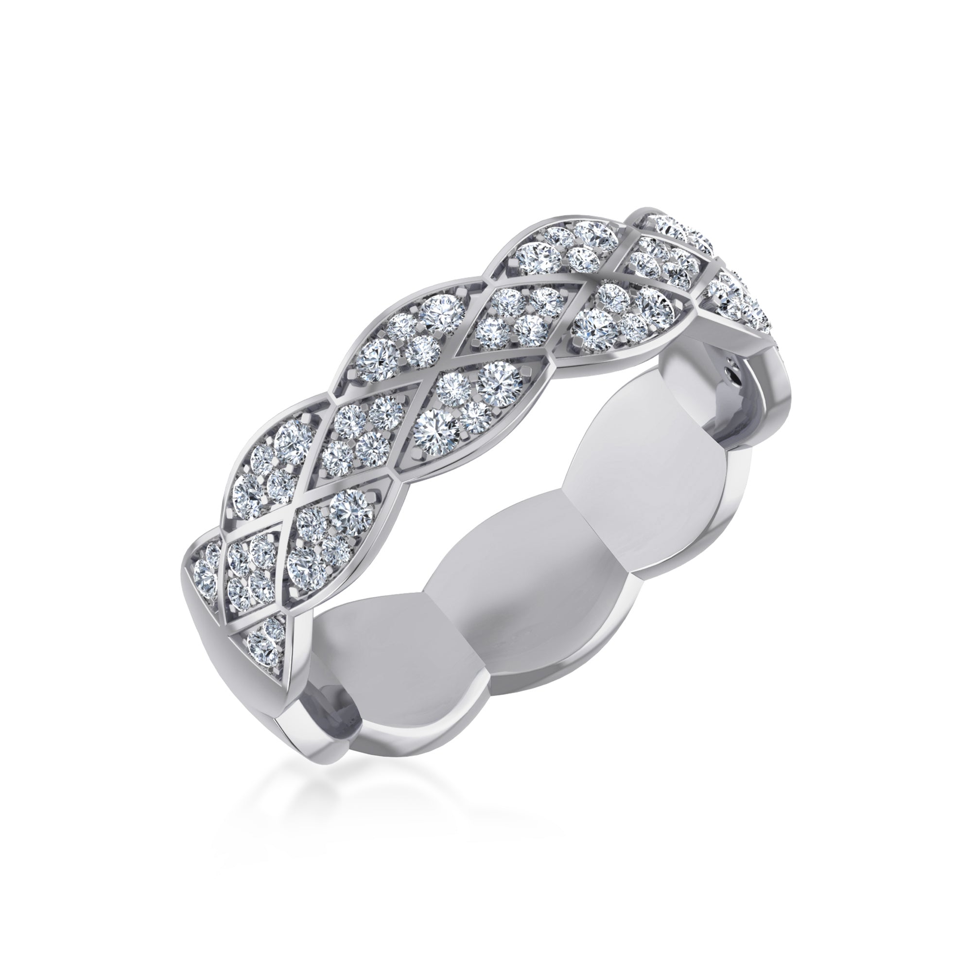 IceLane Lab Grown Diamond Braided Band 8