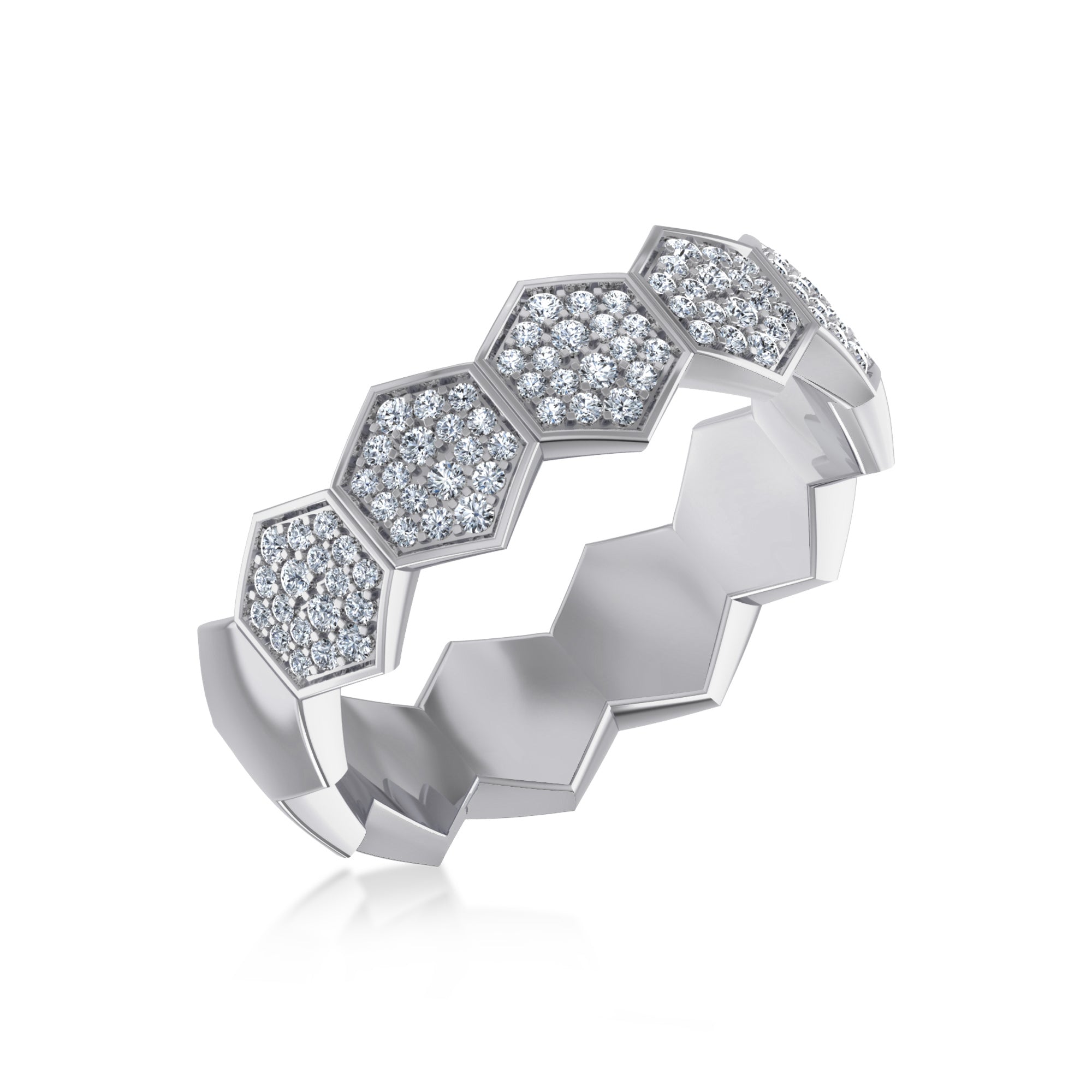 IceLane Lab Grown Diamond Geometric Band 8