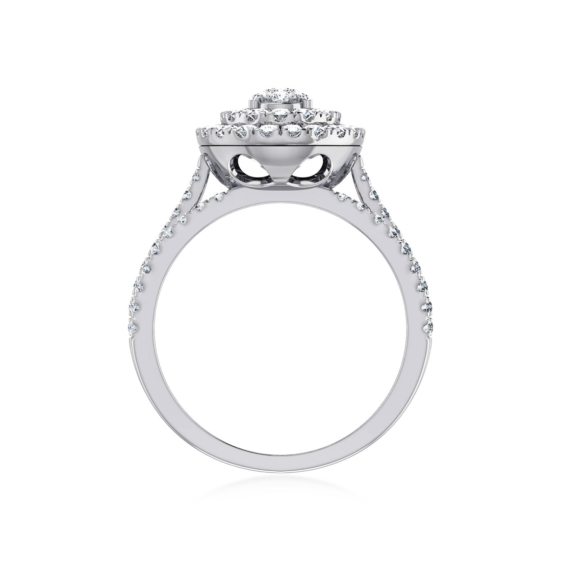 Imperial Drop Double Halo Lab Diamond Ring 9