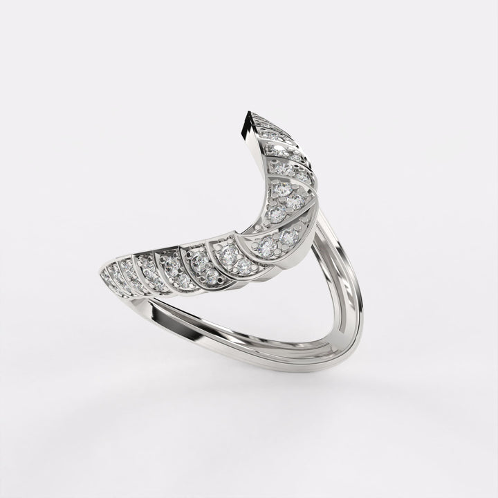 Infinity Band Diamond Ring in 925 Silver