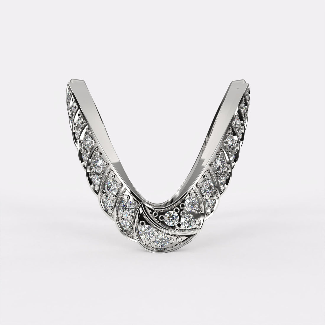 Infinity Band Diamond Ring in 925 Silver