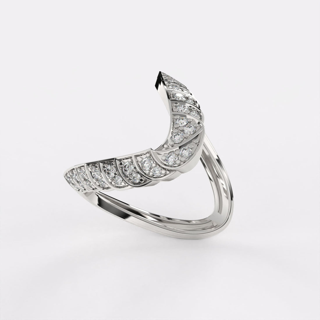 Infinity Band Diamond Ring in 925 Silver