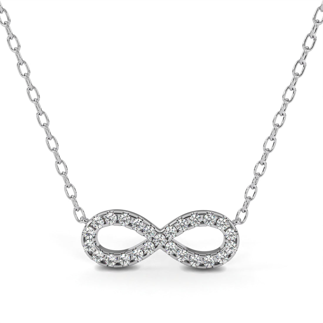 Infinity Diamond Pendant in 925 Silver