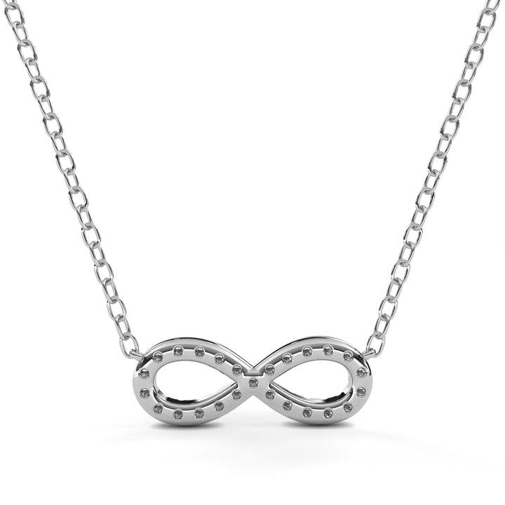 Infinity Diamond Pendant in 925 Silver