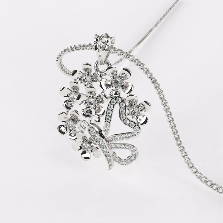 Infinity Spark Diamond Pendant In 925 Silver