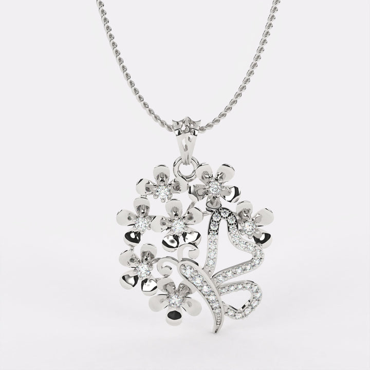 Infinity Spark Diamond Pendant In 925 Silver