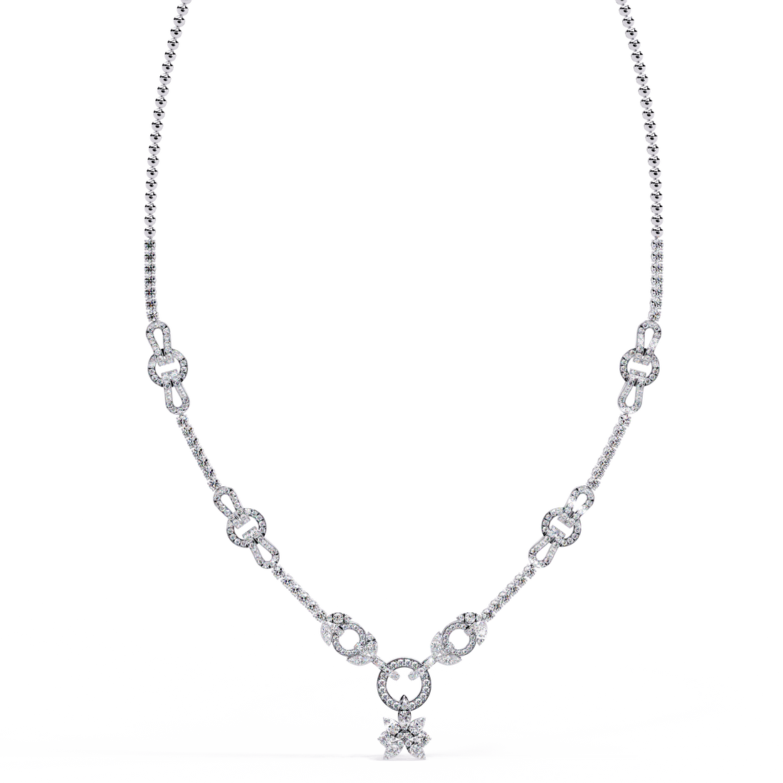 Interlinked Circle Lab Grown Diamond Necklace