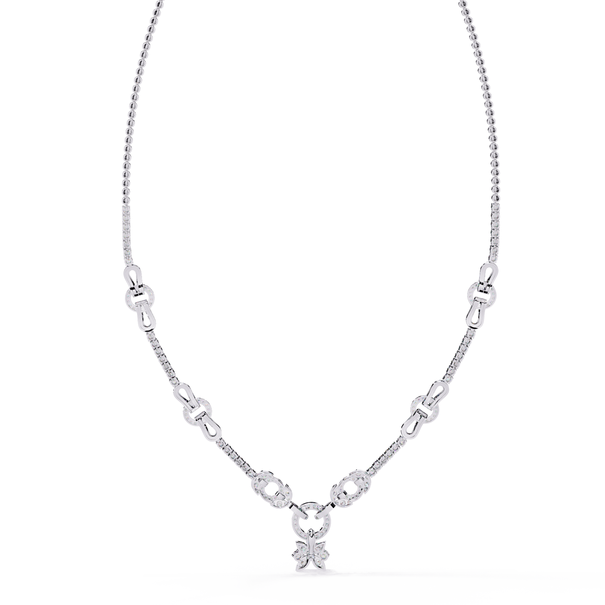 Interlinked Circle Lab Grown Diamond Necklace