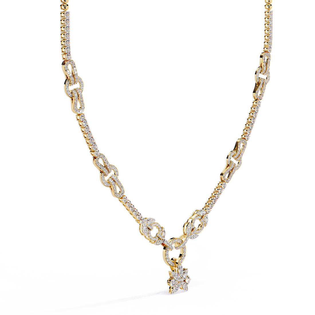 Interlinked Circle Lab Grown Diamond Necklace