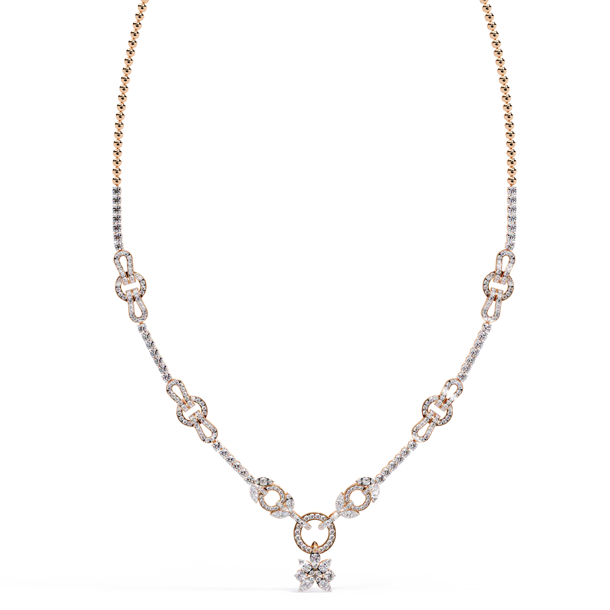 Interlinked Circle Lab Grown Diamond Necklace