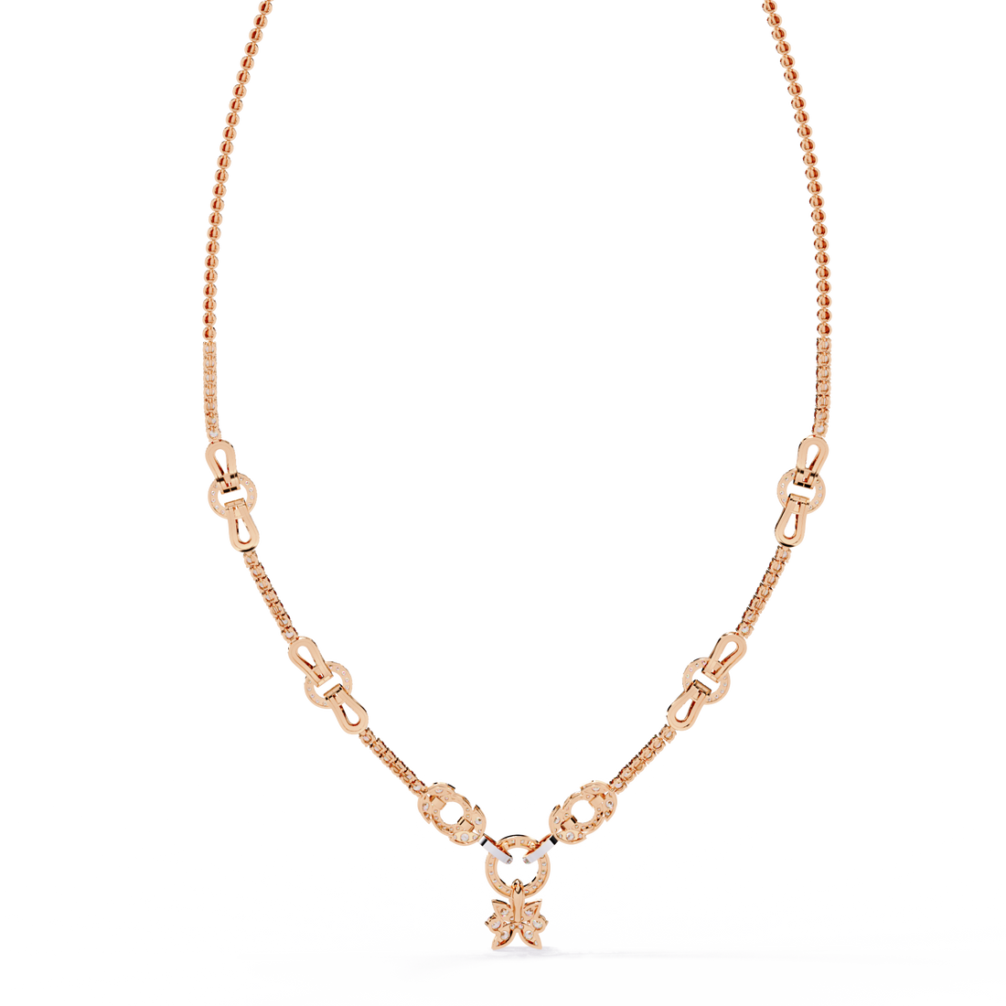 Interlinked Circle Lab Grown Diamond Necklace