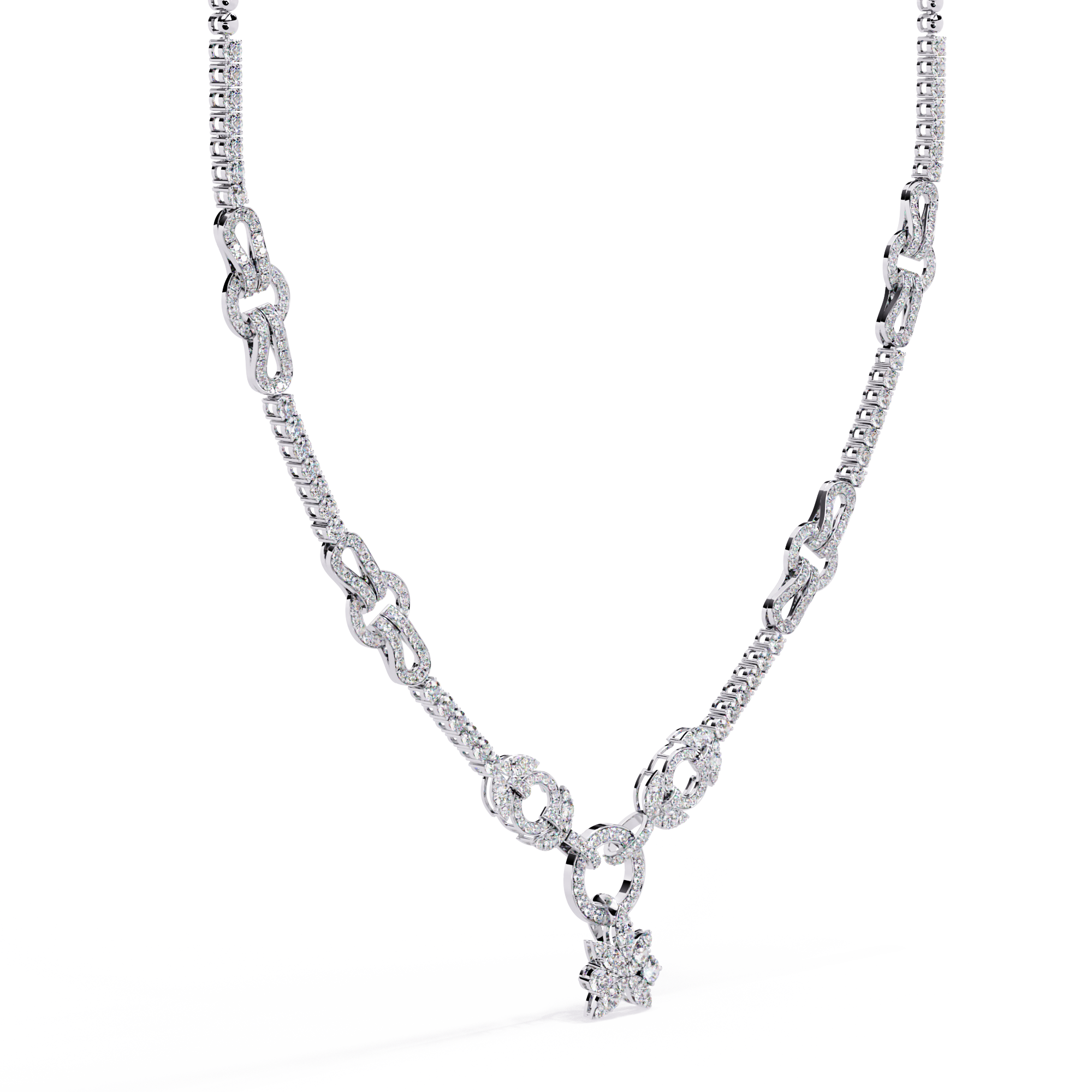 Interlinked Circle Lab Grown Diamond Necklace