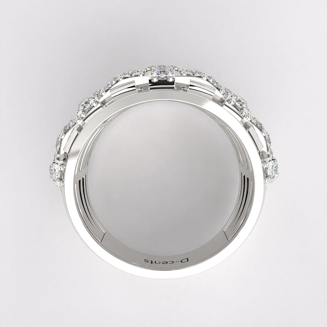 Interlocking Radiance Diamond Ring in 925 Silver