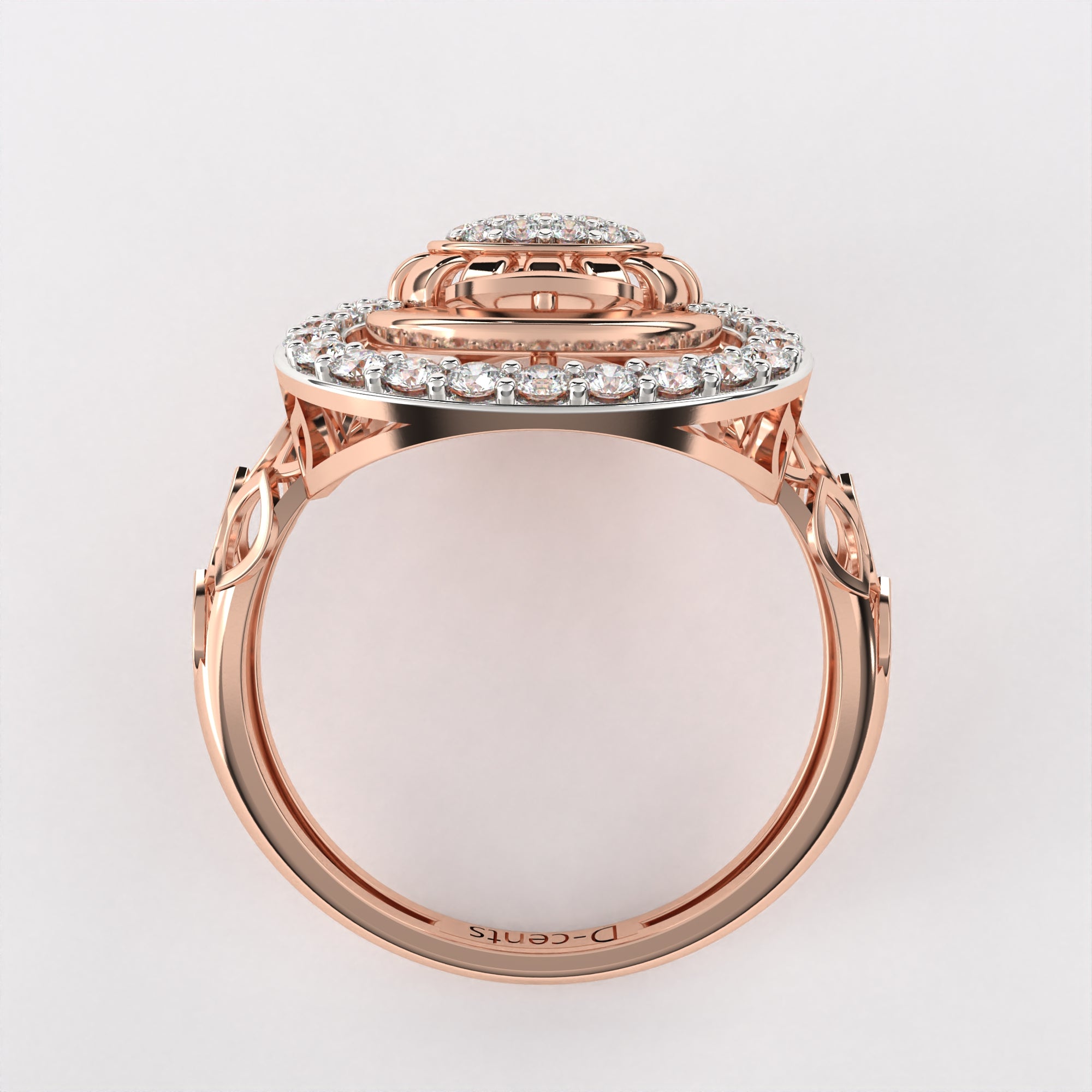 Intertwined Oval Diamond Ring