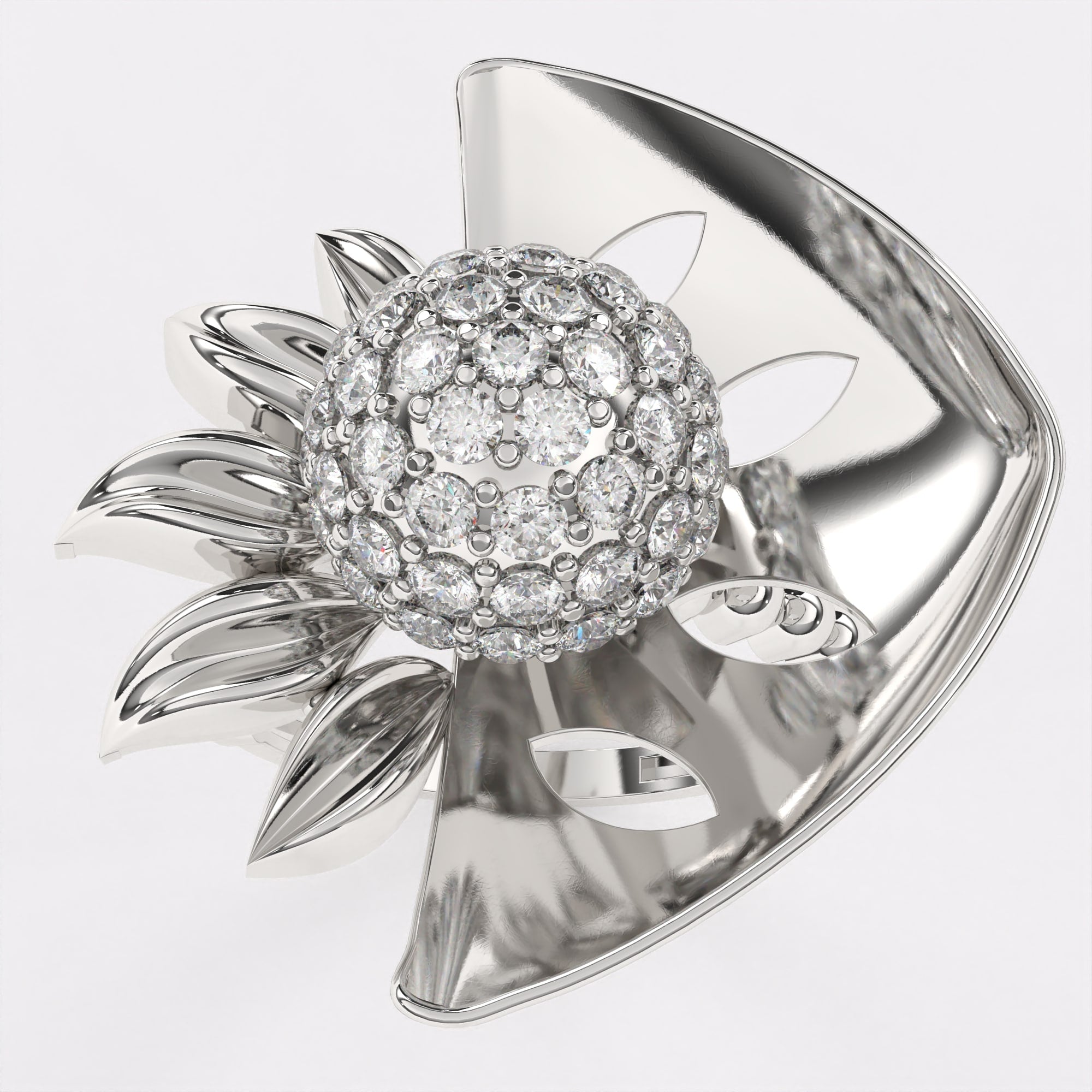 Italina Women's Fashion Diamond Ring in 925 Silver