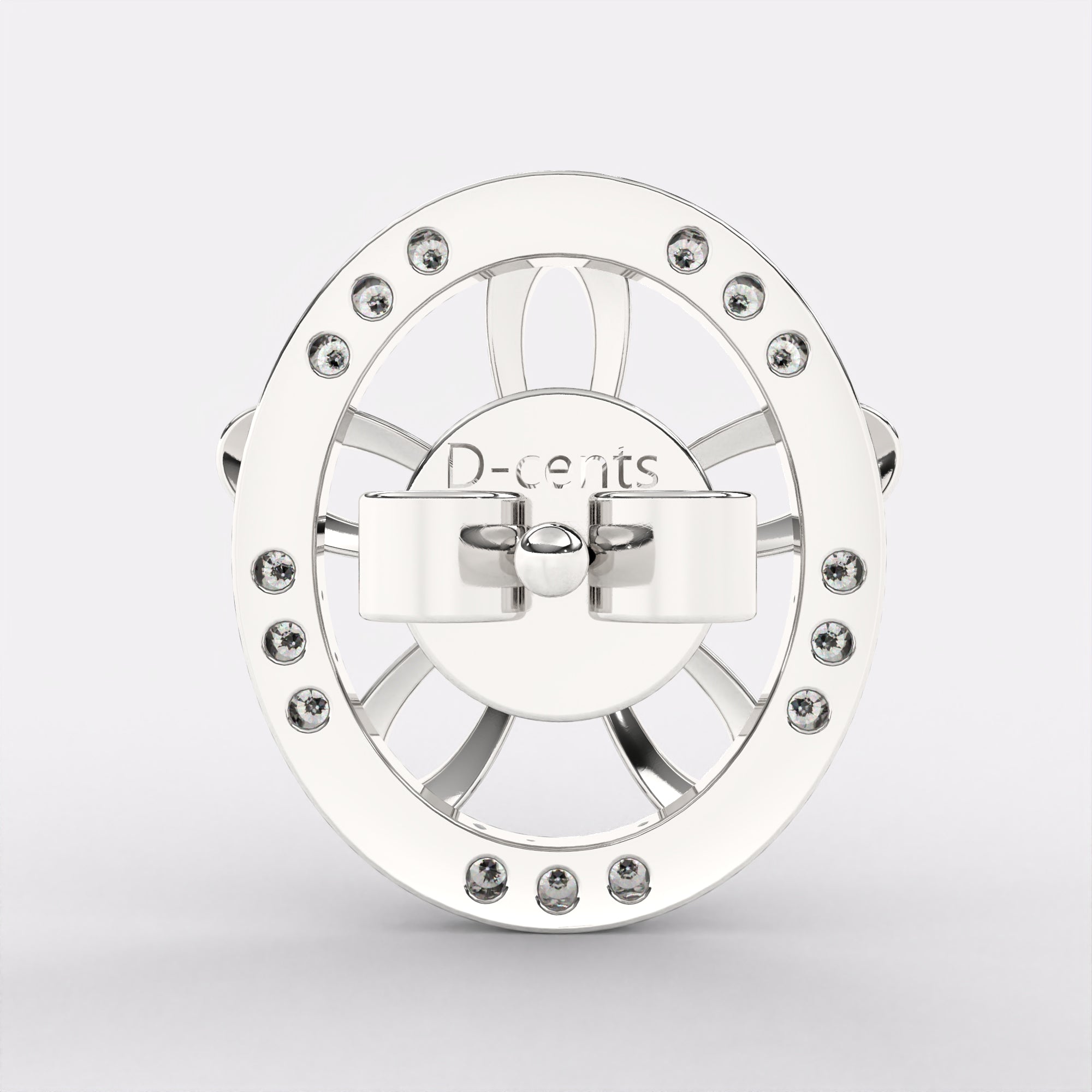 Jazzy Diamond Stud Earrings In 925 Silver