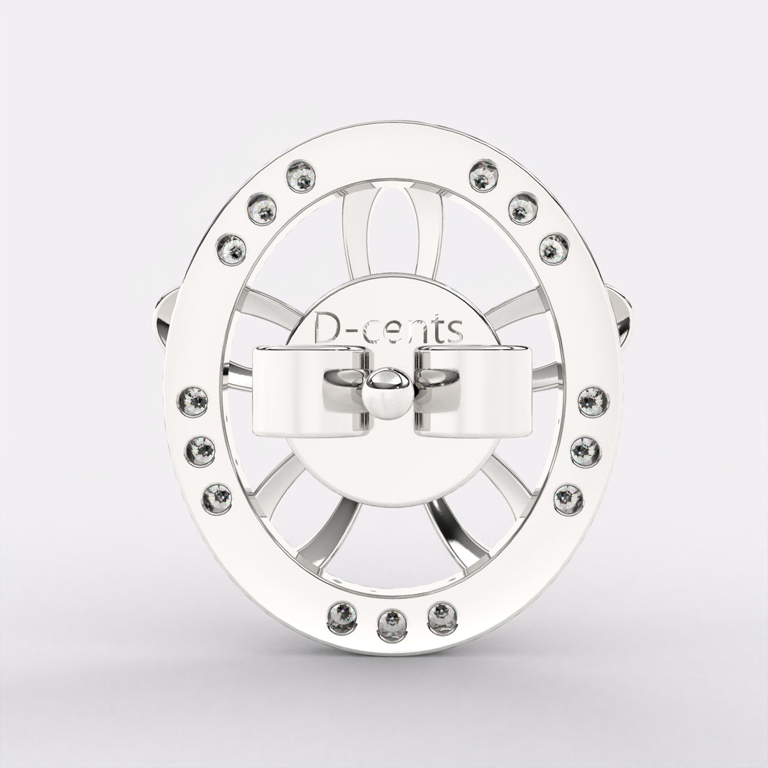 Jazzy Diamond Stud Earrings In 925 Silver