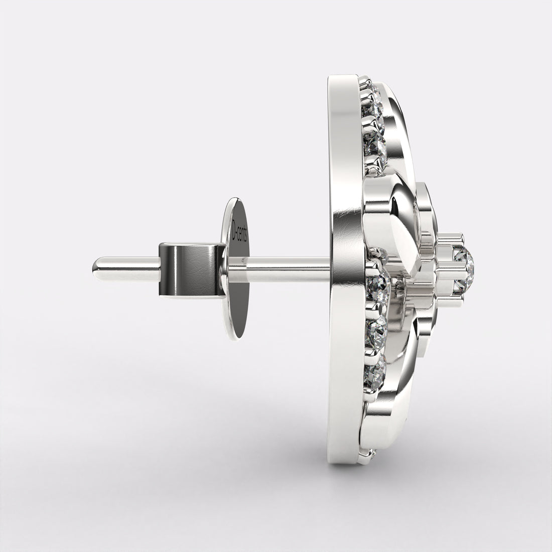 Jazzy Diamond Stud Earrings In 925 Silver