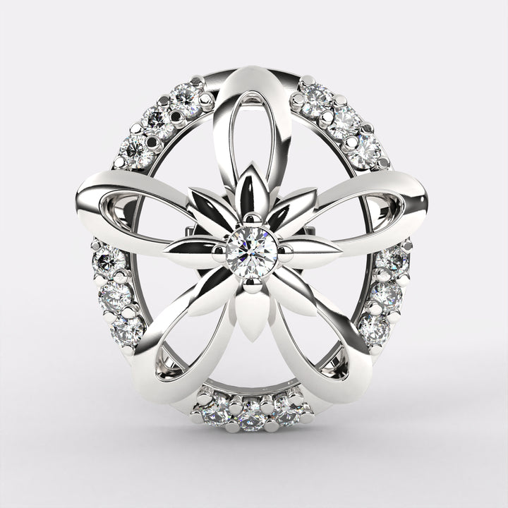 Jazzy Diamond Stud Earrings In 925 Silver