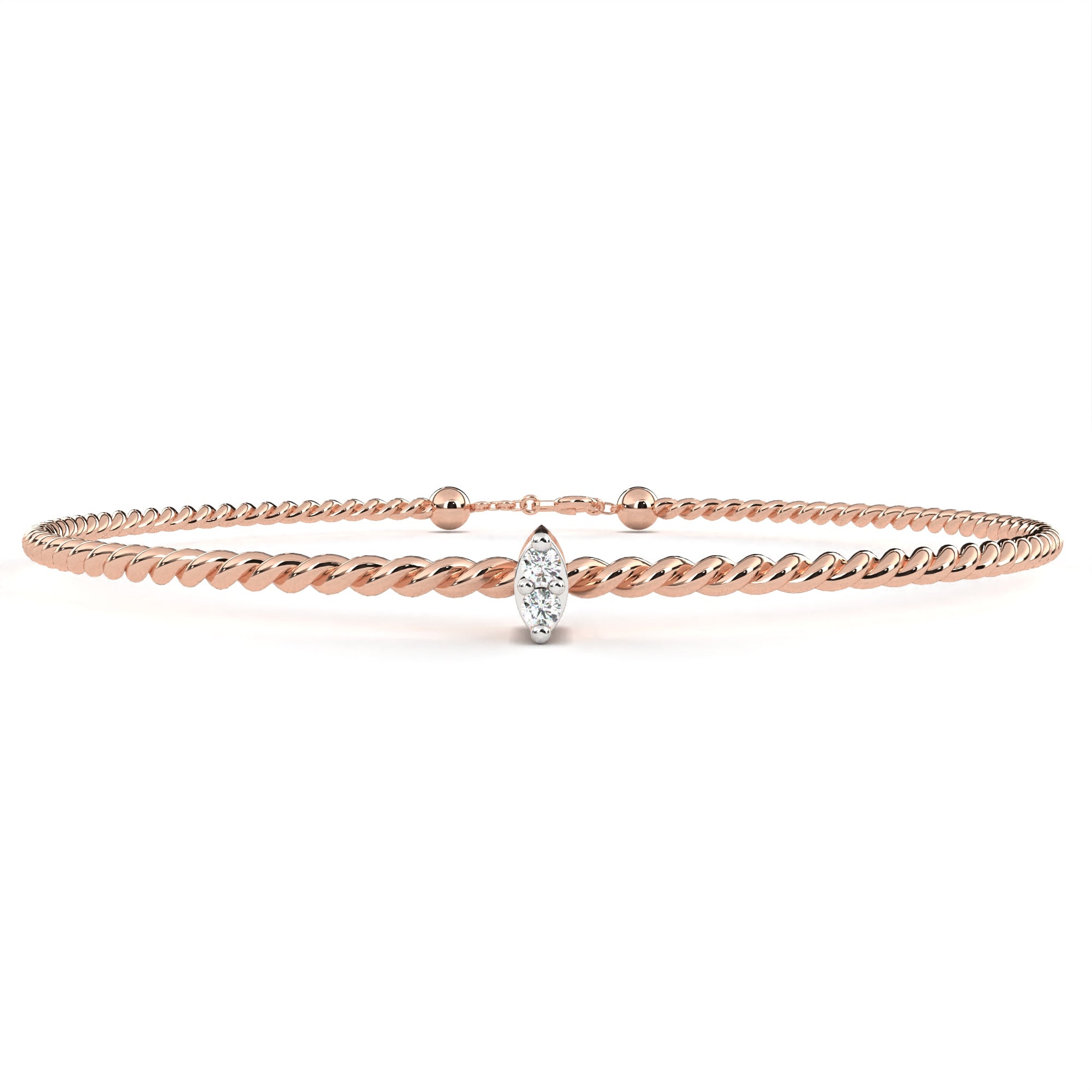 Twin Round Diamond Bracelet
