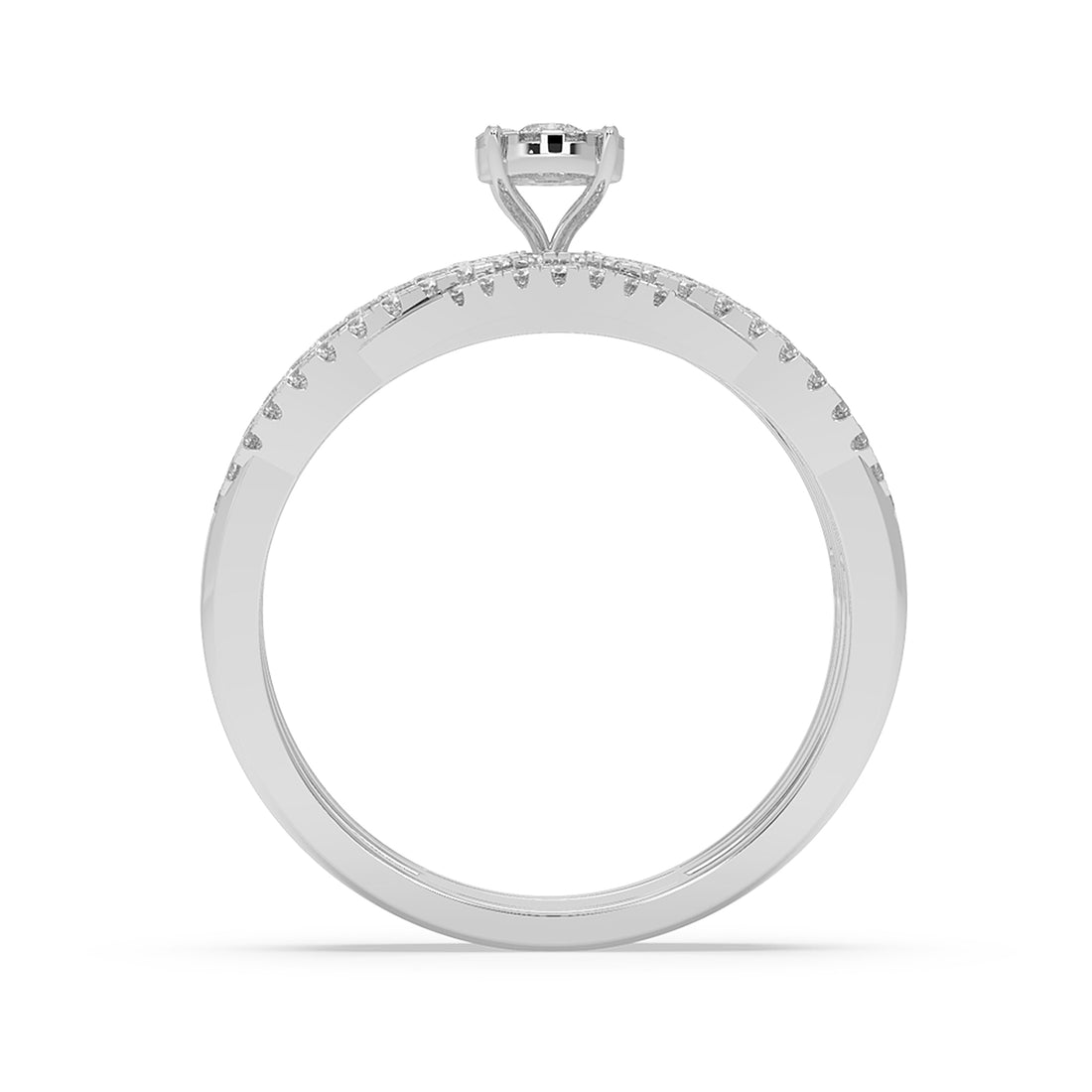 Lab-Grown Diamond Double Row Split Shank Ring