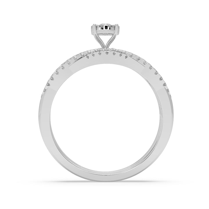 Lab-Grown Diamond Double Row Split Shank Ring