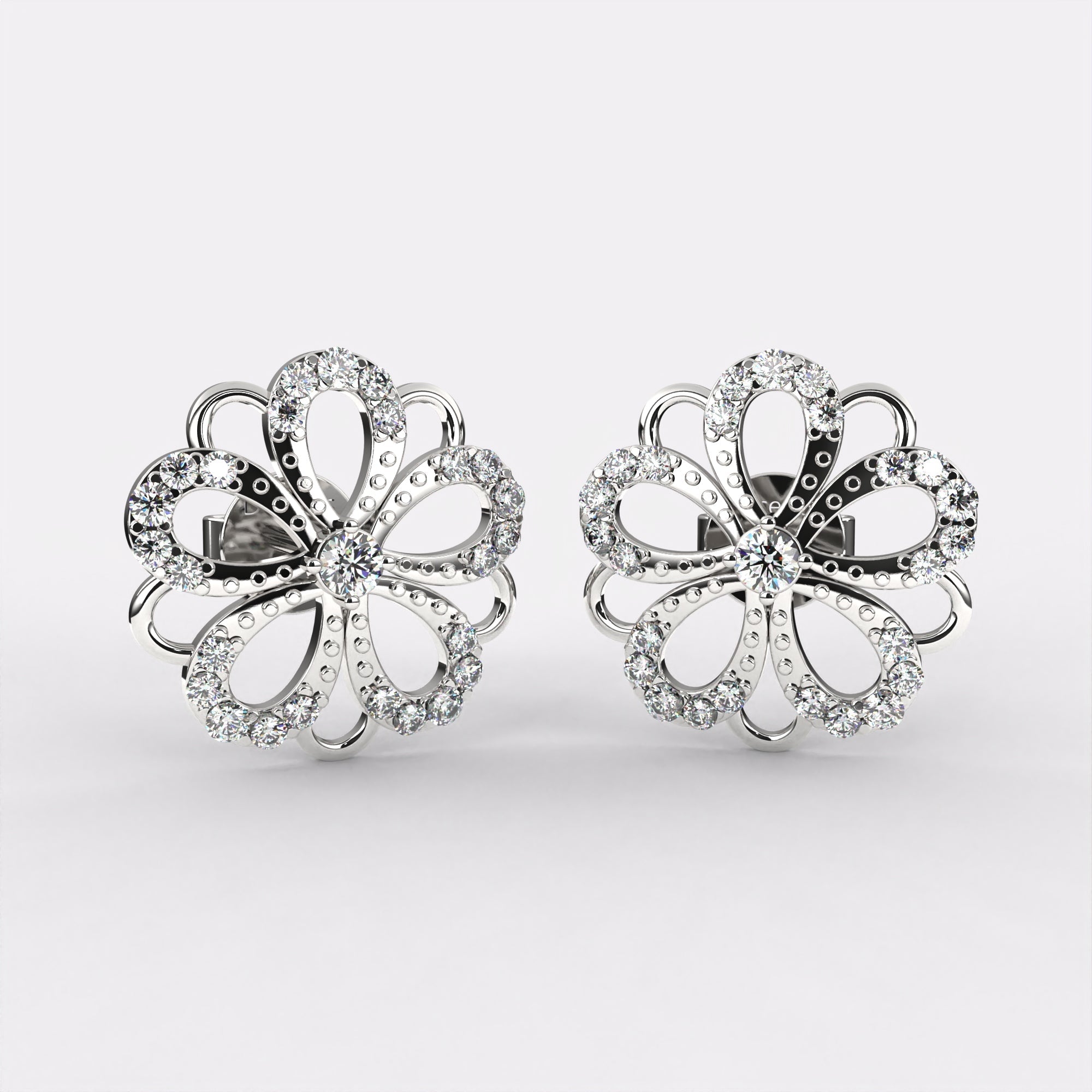 Lab Grown Bloom Diamond Stud Earrings