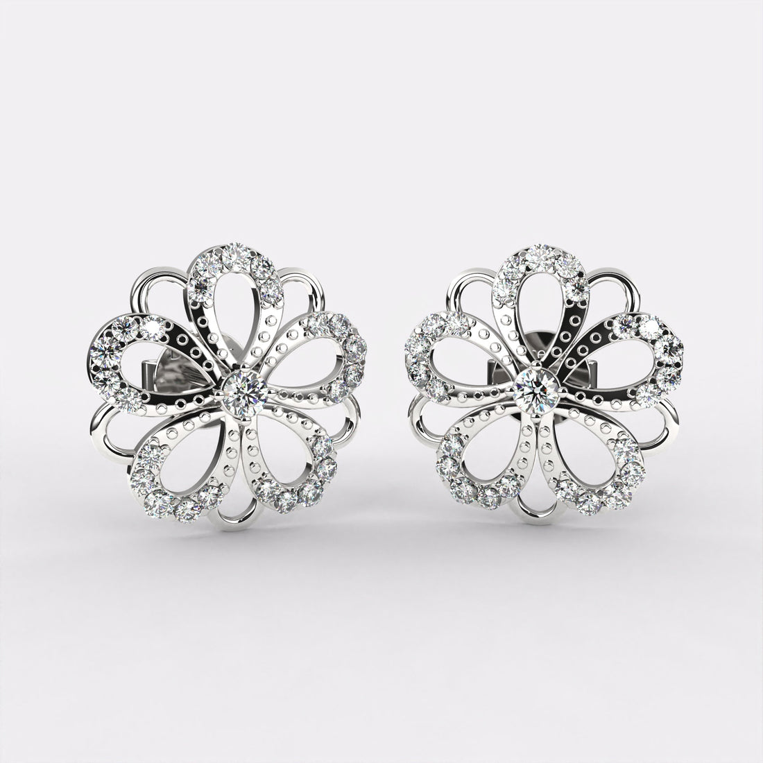 Lab Grown Bloom Diamond Stud Earrings