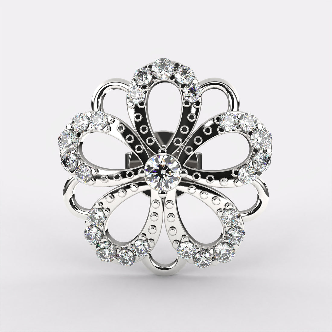 Lab Grown Bloom Diamond Stud Earrings