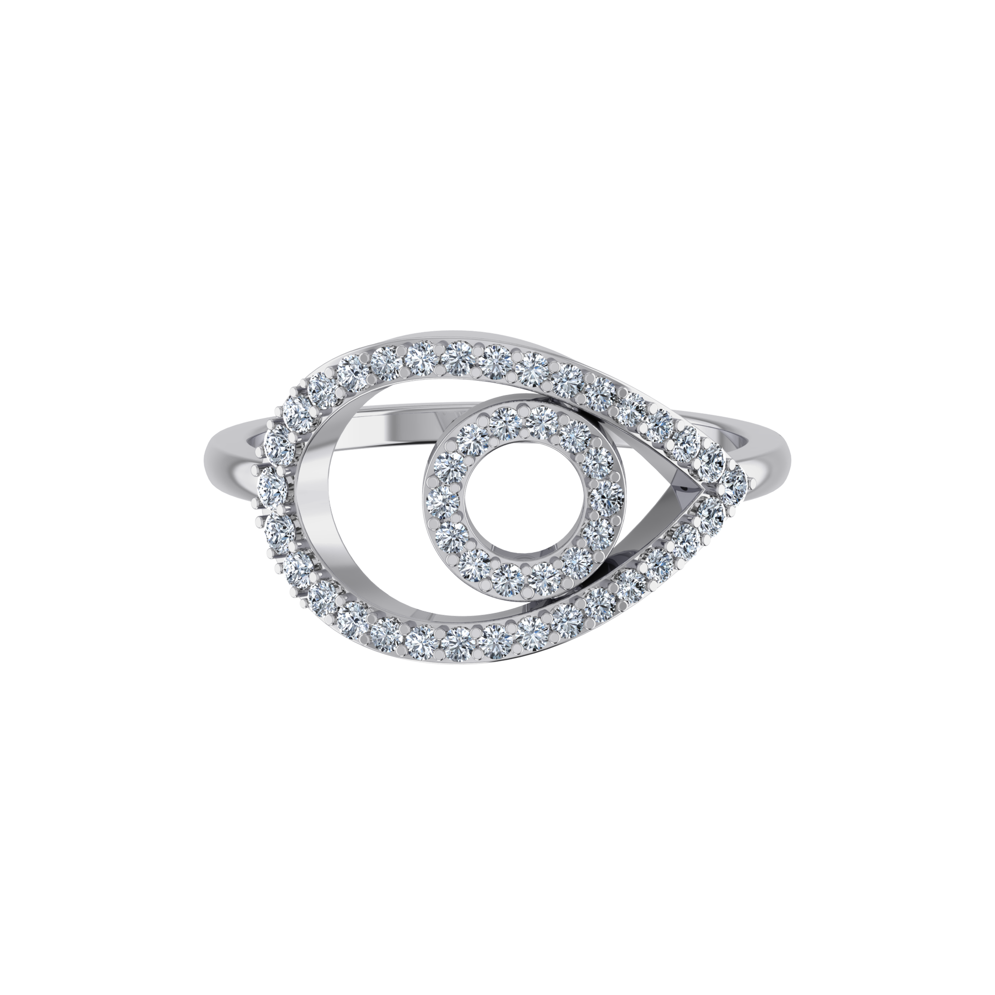 Lab Grown Diamond Evil Eye Ring 7