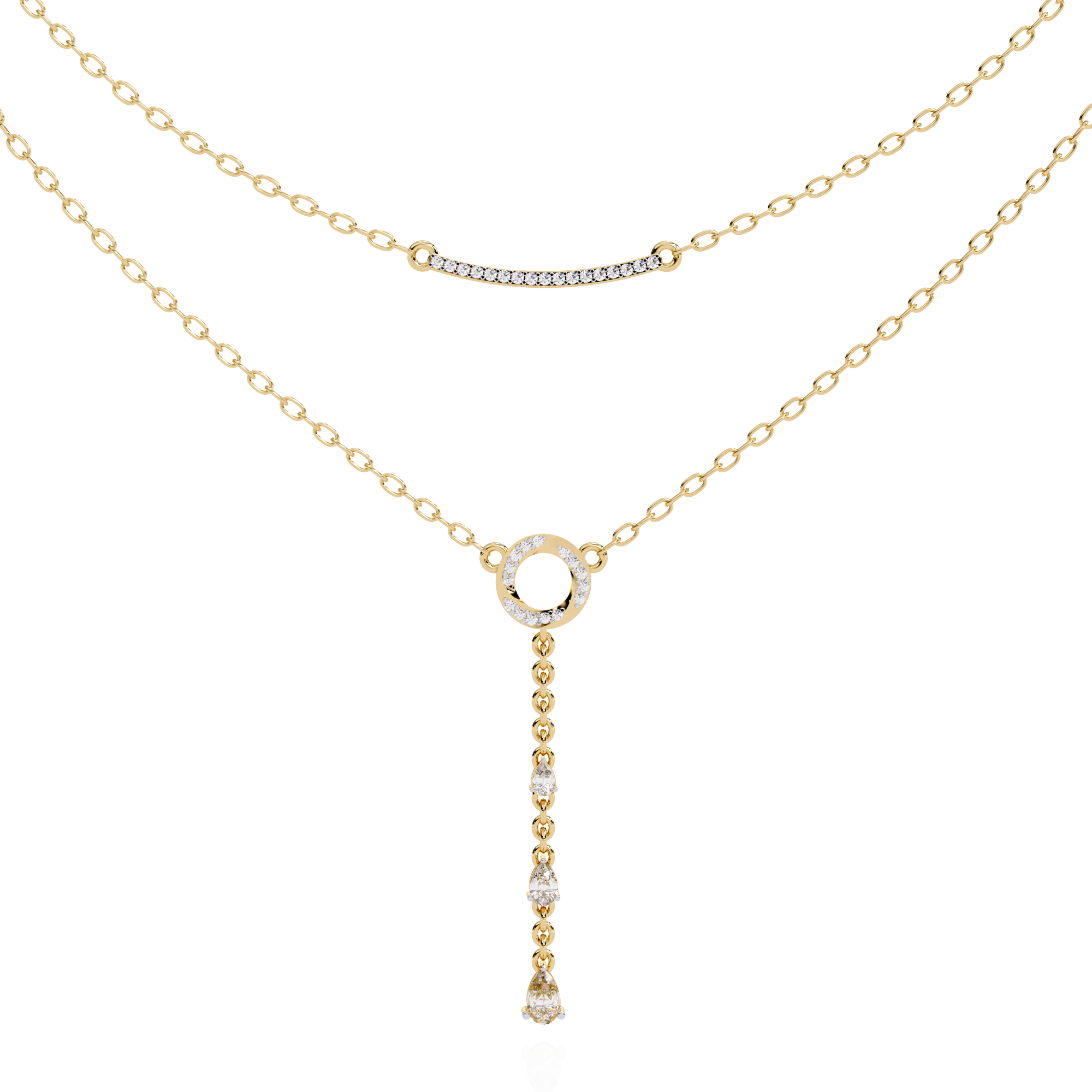 Lab Grown Diamond Lariat Necklace