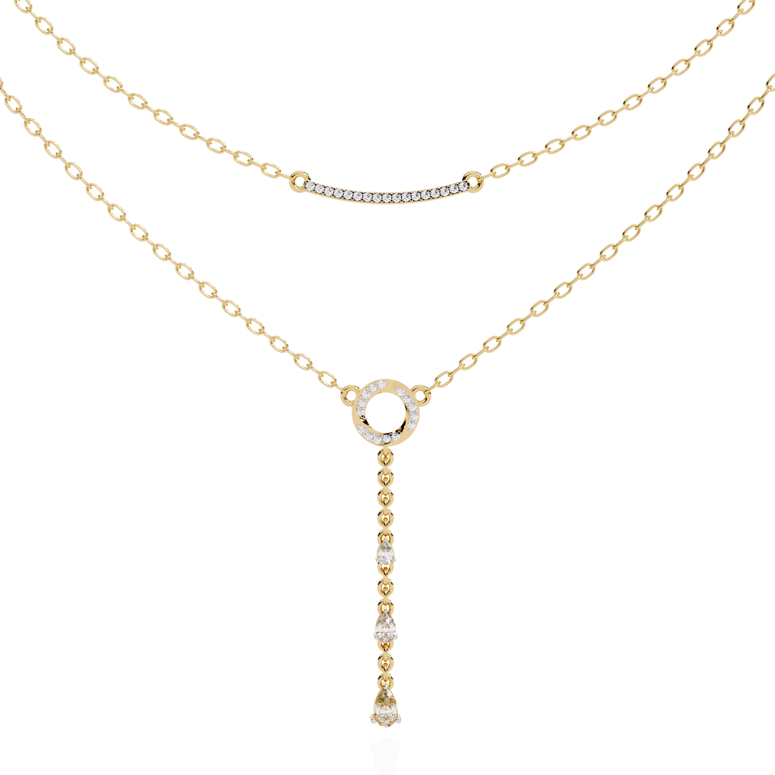Lab Grown Diamond Lariat Necklace