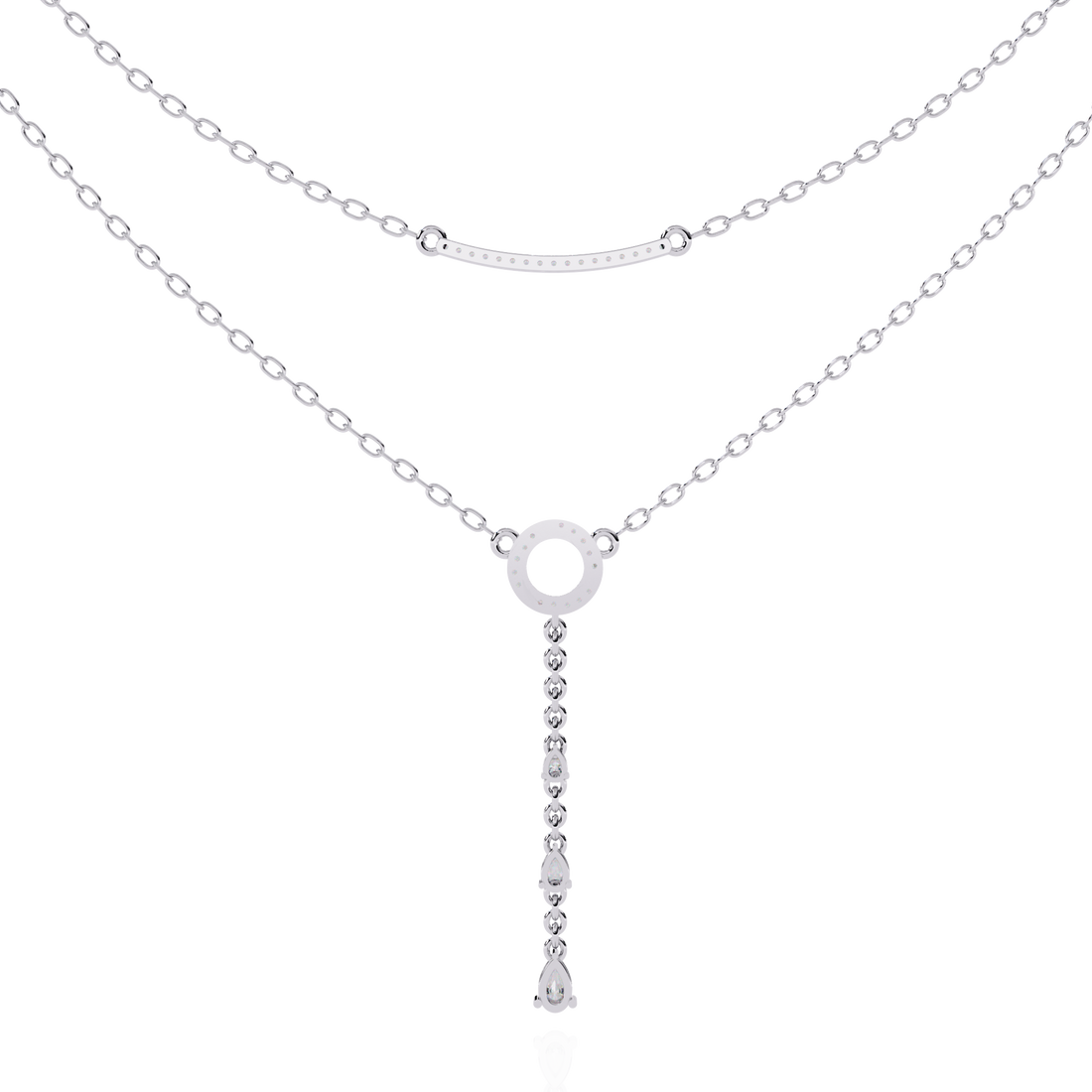 Lab Grown Diamond Lariat Necklace