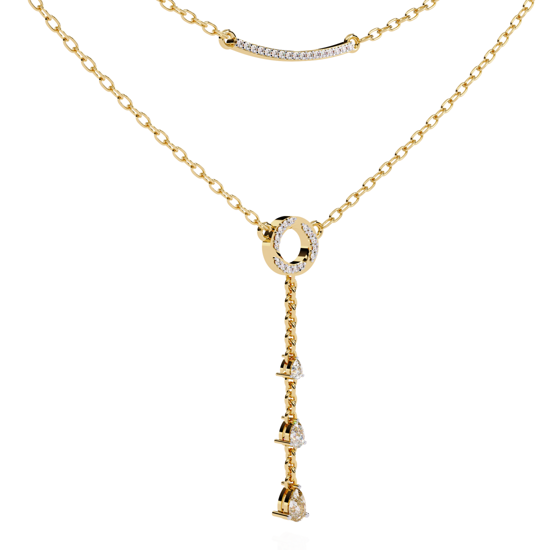 Lab Grown Diamond Lariat Necklace
