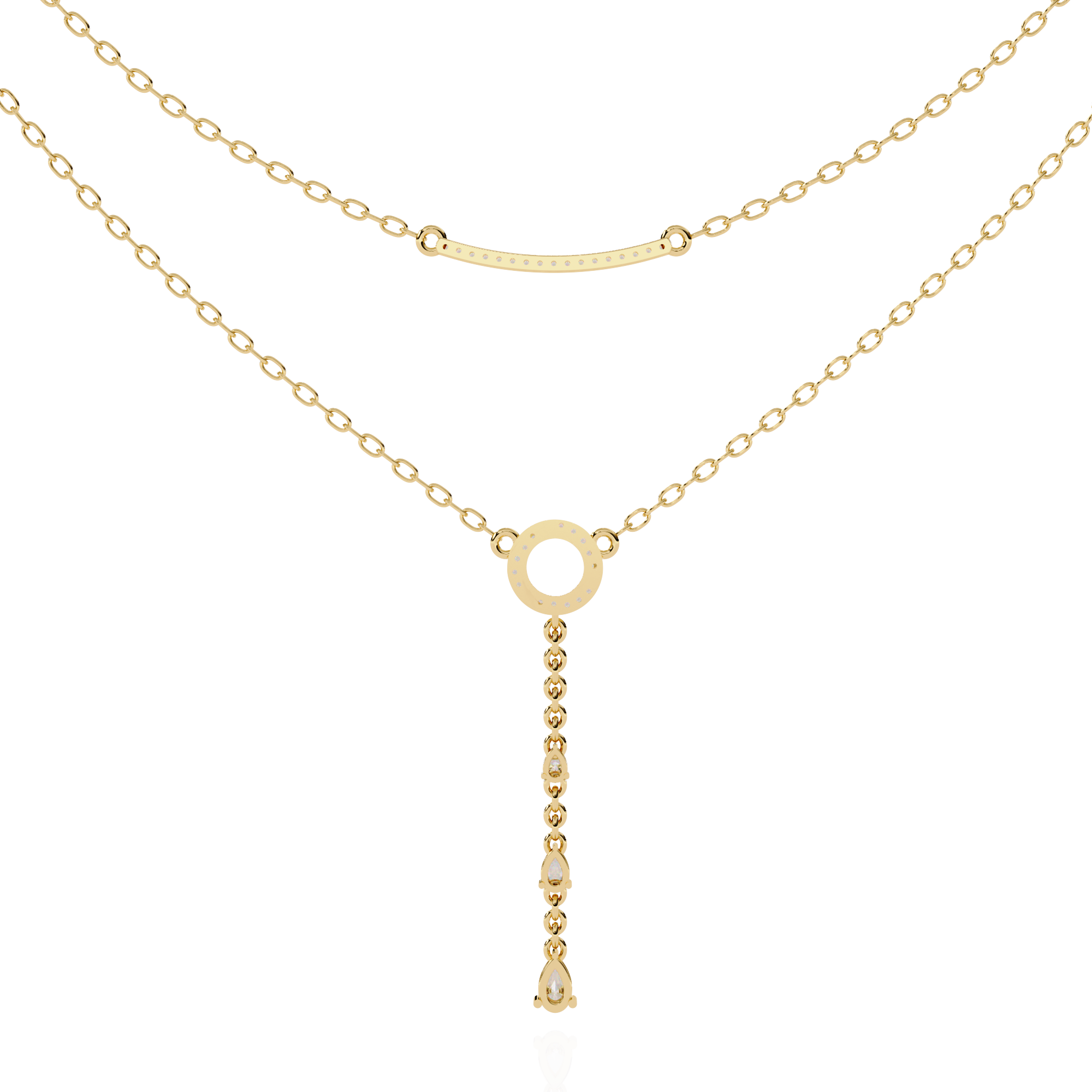 Lab Grown Diamond Lariat Necklace
