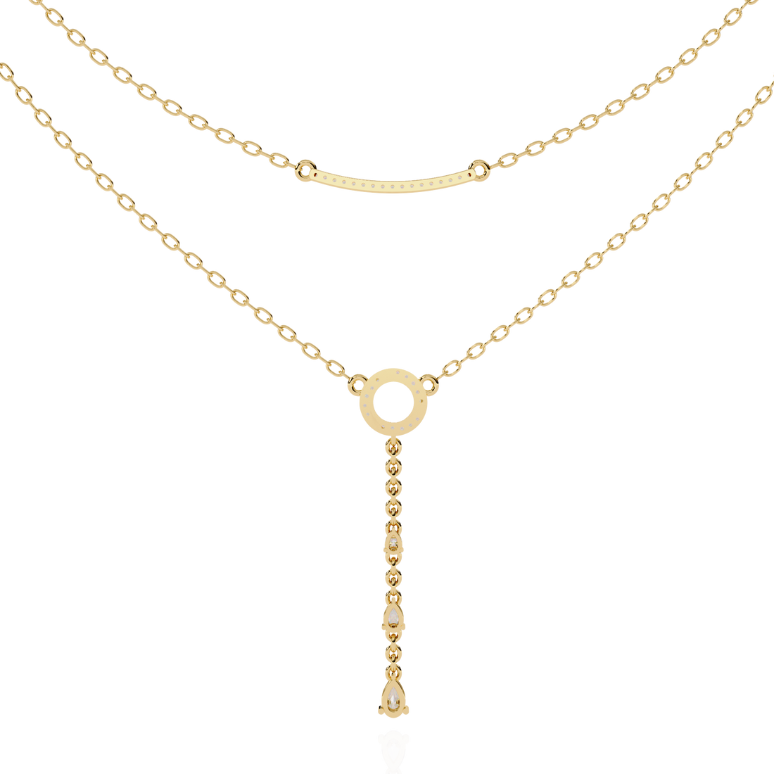 Lab Grown Diamond Lariat Necklace