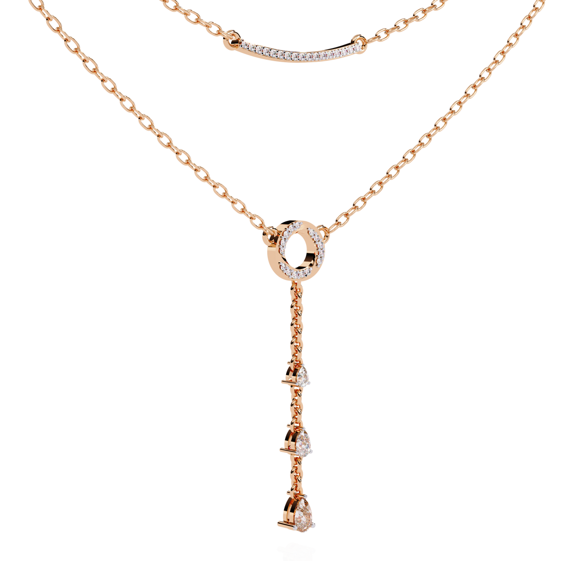 Lab Grown Diamond Lariat Necklace