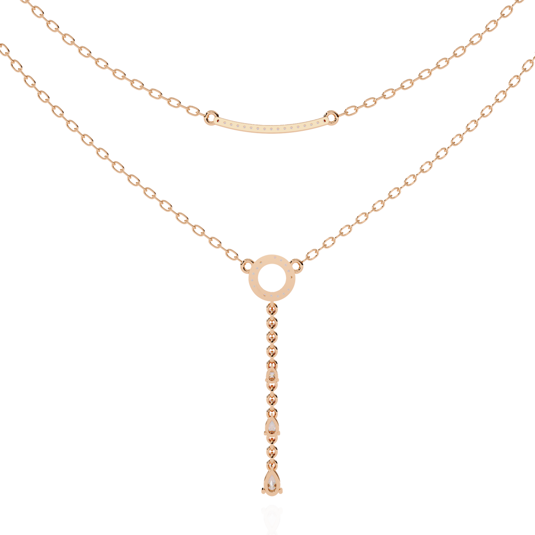 Lab Grown Diamond Lariat Necklace