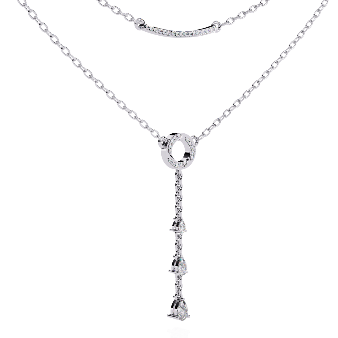 Lab Grown Diamond Lariat Necklace