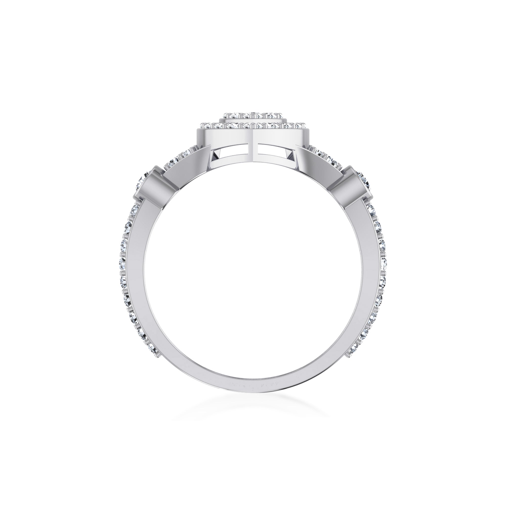 Lab Grown Diamond Pear Cluster Ring 9